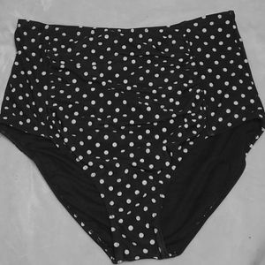 High Waisted Bikini Bottom Polka Dot